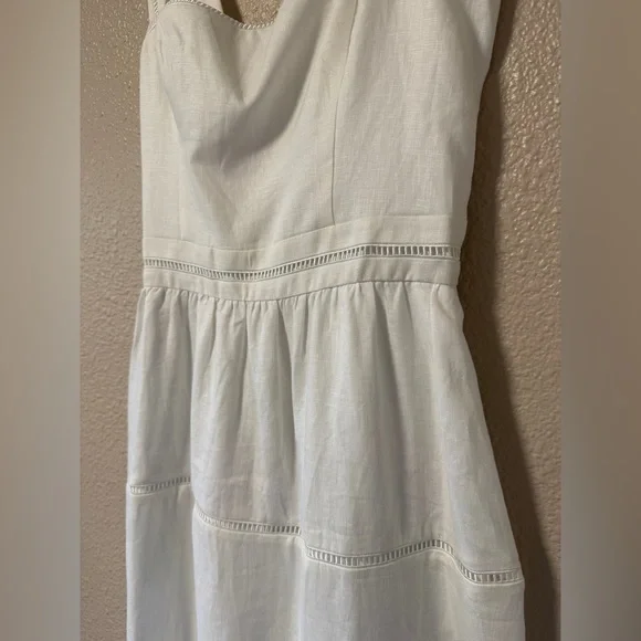 NWOT Reformation Everett Linen Midi Dress White A-Line Summer Vacation 8 - Picture 6 of 11